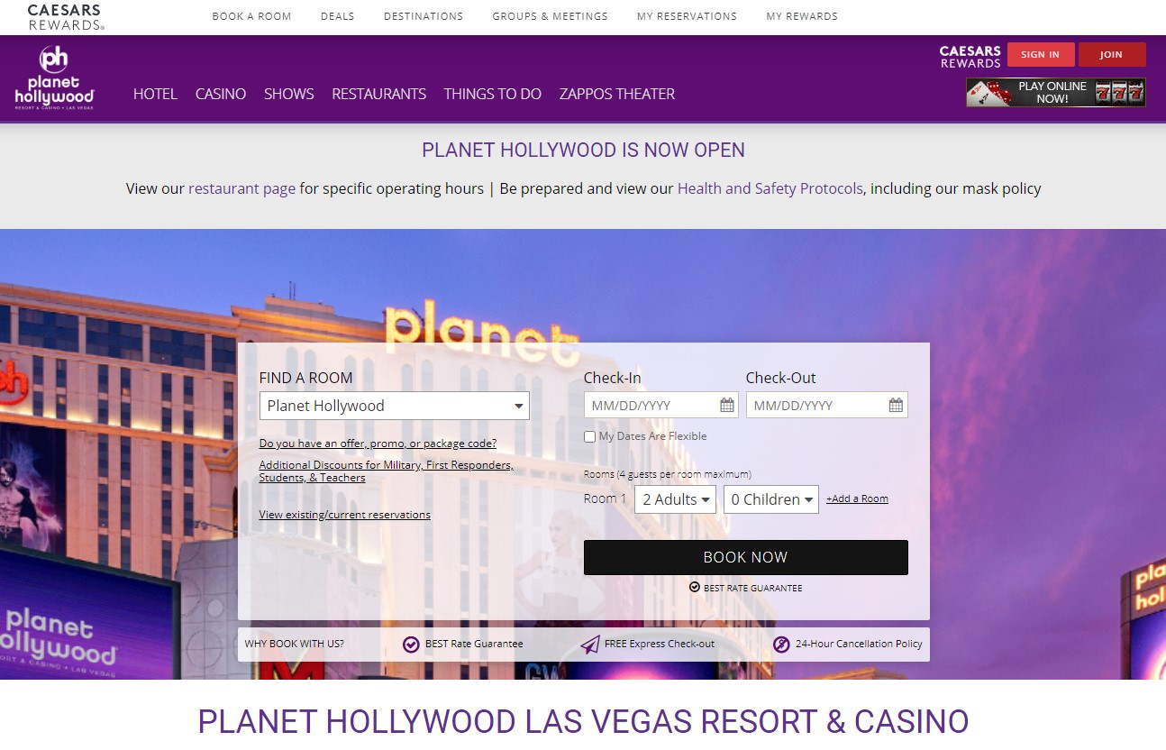 Planet Hollywood to reopen in Las Vegas